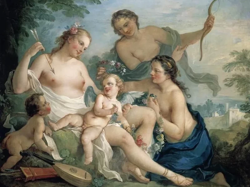 1700-Charles-Joseph Natoire - Venere e Cupido